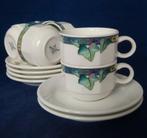 Villeroy & Boch Pasadena - 6 kop en schotels klimop, Ophalen of Verzenden, Zo goed als nieuw, Overige stijlen, Kop(pen) en/of Schotel(s)