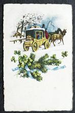 De postkoets laat de klavers en dennentakken liggen, 1938, Verzamelen, Ansichtkaarten | Dieren, Paard, Gelopen, 1920 tot 1940