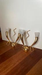 Vier zware, bijzondere wand lampen, Ophalen of Verzenden