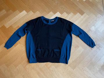Wollen Repeat trui zwart met petrol blauw maat 38 beschikbaar voor biedingen