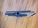 Donkerblauw inklapbaar ligbed met hendels, Tuin en Terras, Ophalen, Gebruikt, Aluminium, Verstelbaar