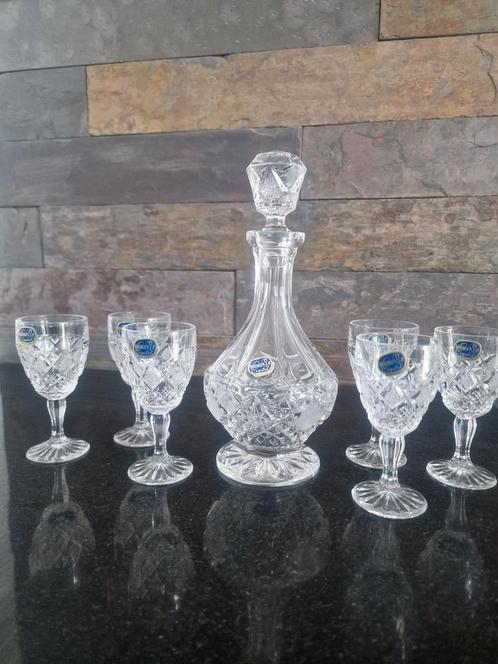 Bohemia crystal  likeurset 7 delig, Antiek en Kunst, Antiek | Glas en Kristal, Ophalen of Verzenden
