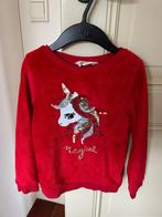 Trui unicorn glitter rood maat 122-128, Kinderen en Baby's, Kinderkleding | Maat 122, Ophalen, Gebruikt, Meisje, Trui of Vest