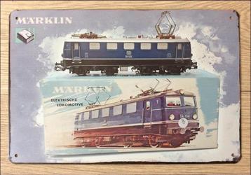 MARKLIN Metalen wandbord Modeltrein poster locomotief beschikbaar voor biedingen