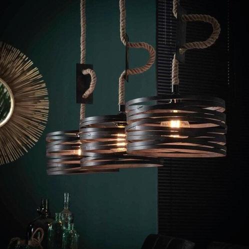 ⚠️LET OP⚠️Industriële Hanglamp Giona Metaal/Bruin -50%, Huis en Inrichting, Lampen | Hanglampen, Nieuw, Minder dan 50 cm, Metaal