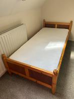 Houten Eenpersoonsbed, Ophalen, Gebruikt, 90 cm, Eenpersoons