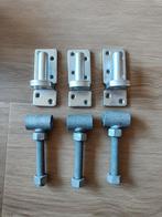 Tuindeur Scharnieren - Nieuw in Doos (3 stuks), Doe-het-zelf en Verbouw, Hang- en Sluitwerk, Ophalen, Nieuw, IJzer, Scharnier