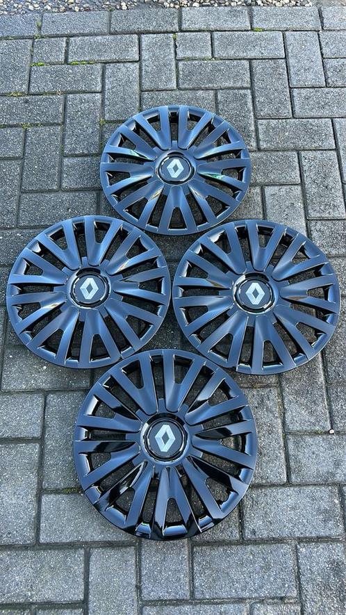 set zwarte renault wieldoppen 16 inch 4 stuks, Auto diversen, Wieldoppen, Nieuw, Ophalen of Verzenden
