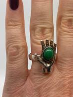 B638 Prachtige zilveren ring handje maat 19, 19 tot 20, Ophalen of Verzenden, X, Dame