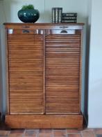 Vintage dubbele roldeurkast met 16 lades, Ophalen, Minder dan 50 cm, Gebruikt, 100 tot 150 cm