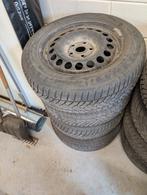 Winterbanden met stalen velgen 205/60 R16 Dunlop Wintersport, Auto-onderdelen, Banden en Velgen, Ophalen, Gebruikt, Velg(en), 16 inch