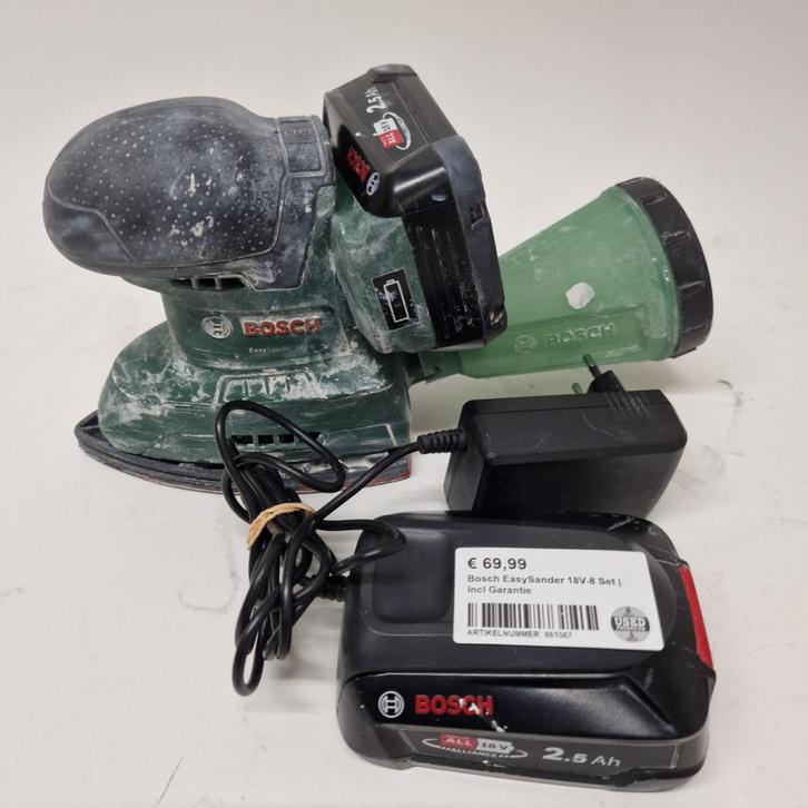 Bosch EasySander 18V-8 Set | Incl Garantie, Doe-het-zelf en Verbouw, Gereedschap | Handgereedschap, Zo goed als nieuw