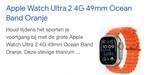 ultra 2 Apple Watch titanium case orange ocean band 49mm, Sieraden, Tassen en Uiterlijk, Smartwatches, Apple Watch ⌚️, IOS, Nieuw