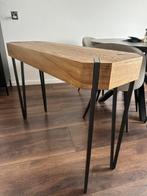 CASA Sidetable houtkleurig met zwarte poten, Huis en Inrichting, Tafels | Sidetables, Ophalen, 50 tot 100 cm, Zo goed als nieuw