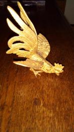 Tafelstuk goudkleurige haan +- 14cm hoog, Antiek en Kunst, Antiek | Koper en Brons, Ophalen, Koper