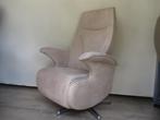 NIEUWSTAAT De Toekomst relax fauteuil stof beige gasveer M, Metaal, Ophalen of Verzenden, Zo goed als nieuw, 150 cm of meer