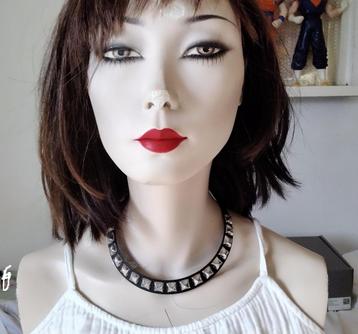 Retro gothic punk metalen choker Curiosa Brocante beschikbaar voor biedingen