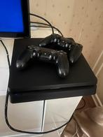 Playstation 4 (zwart) met 2 controllers en Spel, Spelcomputers en Games, Spelcomputers | Sony PlayStation 4, Ophalen, Met 2 controllers