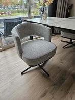 ZGAN 4 eetkamerstoelen Coco Salt 'n pepper Bruce., Huis en Inrichting, 50 tot 100 cm, Rond, Zo goed als nieuw, Metaal