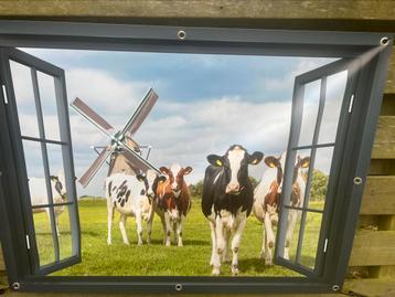 Tuinposter koeien xl €20,- beschikbaar voor biedingen