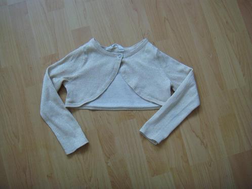 Topje, bolero met glittergaren maat 110-116, Kinderen en Baby's, Kinderkleding | Maat 110, Meisje, Shirt of Longsleeve, Ophalen of Verzenden
