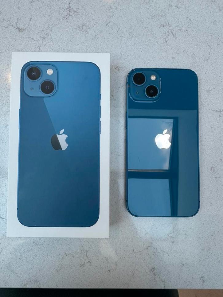 iPhone 13 blauw 128gb, Telecommunicatie, Mobiele telefoons | Apple iPhone, Zo goed als nieuw, 128 GB, Zonder simlock, iPhone 13