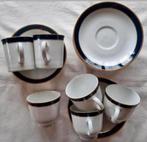 Douwe Egberts Winterling kopjes kobalt blauwe gouden schaal, Ophalen of Verzenden, Zo goed als nieuw, Overige stijlen, Kop(pen) en/of Schotel(s)