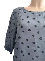 La Fee Maraboutee shirt lange mouw blauw linnen XL, Blauw, Maat 46/48 (XL) of groter, Ophalen of Verzenden, Zo goed als nieuw