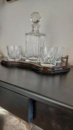 Whisky Set: Karaf, 4 Tumblers & Dienblad, Ophalen of Verzenden