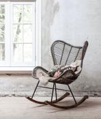 Bali Schommelstoel - Rotan, Huis en Inrichting, Stoelen, Ophalen, Gebruikt, Bruin, Metaal