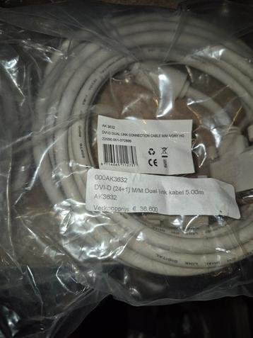 2 x DVI-D (24+1) M/M Dual Link 5 mtr. HQ beschikbaar voor biedingen