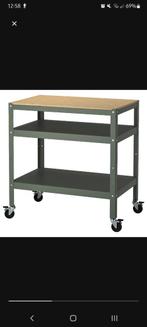 Ikea Bror Roltafel - Werkbank op wielen, Gebruikt, 70 tot 120 cm, Minder dan 70 cm, Industrieel