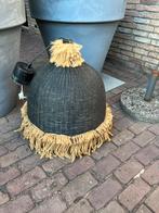 Grote rieten lamp., Huis en Inrichting, Lampen | Lampenkappen, Ophalen, Zo goed als nieuw, Rond, 50 cm of meer