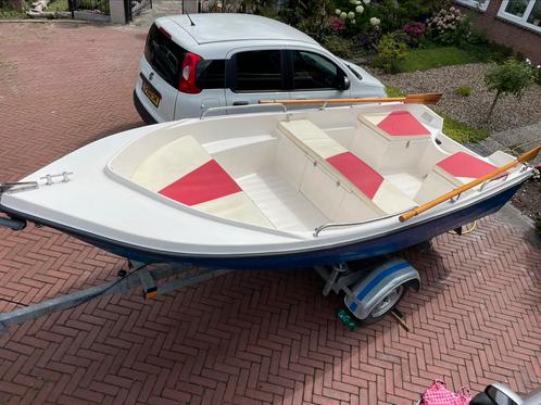 Visboot-toerboot met Atlanta trailer IN PRIJS VERLAAGD, Watersport en Boten, Vis- en Consoleboten, Gebruikt, 10 tot 30 pk, 3 tot 6 meter