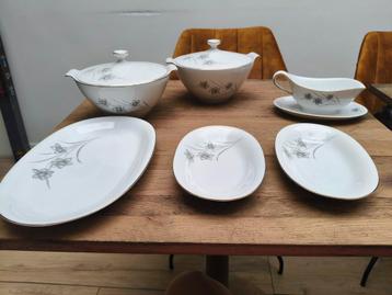 Servies Winterling Bavaria zilverrand goede staat ca 1950 beschikbaar voor biedingen