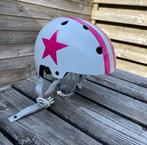 Mooie Wit/Roze stuntstep helm (verstelbaar), Ophalen of Verzenden, Zo goed als nieuw