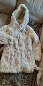 Wit /naturel jas van konijnenbont. Maat S. Nieuwe baan, Kleding | Dames, Jassen | Winter, Ophalen of Verzenden, Nieuw, Maat 36 (S)