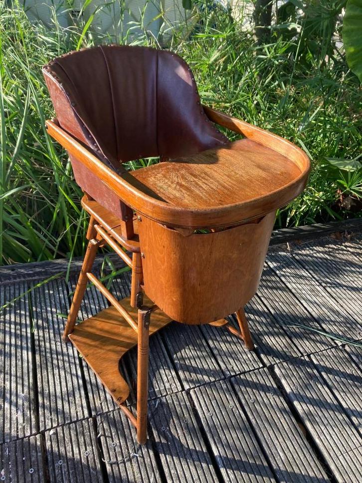 Super leuke antieke kinderstoel, Kinderen en Baby's, Kinderstoelen, Gebruikt, Inklapstoel, Aanschuifbaar, Ophalen