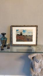 Schilderijtje met prent van Claude Monet, Ophalen of Verzenden