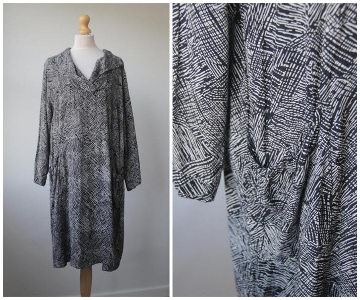 Masai - hele mooie als nieuwe jurk / grijs zwart / maat XXL, Kleding | Dames, Jurken, Zo goed als nieuw, Maat 46/48 (XL) of groter