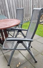 4 tuinstoelen, metaal., Ophalen of Verzenden, Gebruikt, Metaal