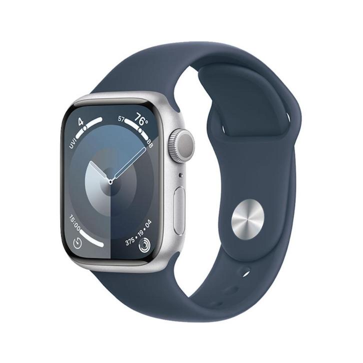 Apple Watch Series 9 GPS 45mm Sport Band MR9D3QF/A, Sieraden, Tassen en Uiterlijk, Smartwatches, Nieuw, iOS, Blauw, GPS, Ophalen of Verzenden
