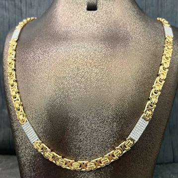 14 karaat gouden ketting koningsketting plat schakel beschikbaar voor biedingen