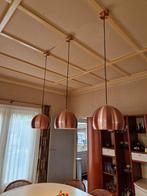 Drie moderne hanglampen in koperkleur, Ophalen, Zo goed als nieuw, Metaal, Minder dan 50 cm