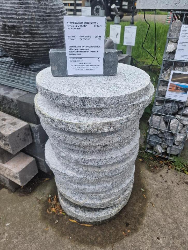 Diverse soorten staptegels van natuursteen, beton, Tuin en Terras, Tegels en Klinkers, Nieuw, Overige typen, Natuursteen, Minder dan 5 m²