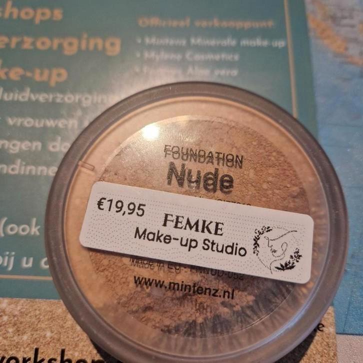 MINTENZ Minerale FOUNDATION KLEUR NUDE, Sieraden, Tassen en Uiterlijk, Uiterlijk | Cosmetica en Make-up, Nieuw, Make-up, Gehele gezicht