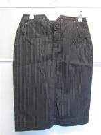 Zwarte koker rok krijtstreep maat 34, Zwart, Zinder, Ophalen of Verzenden, Zo goed als nieuw