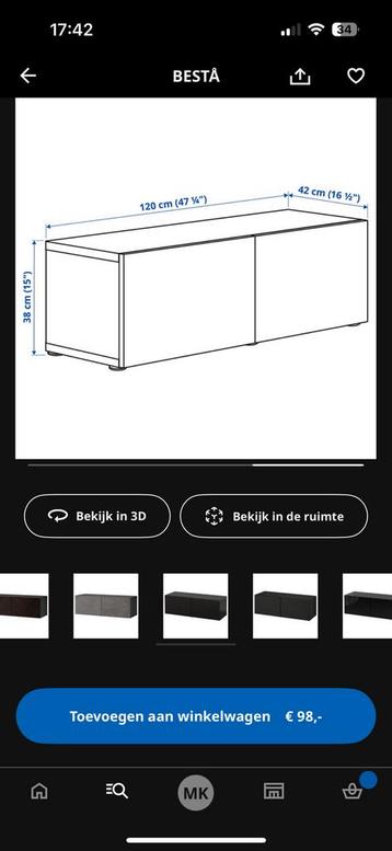 IKEA Besta zwarte tv-meubel kasten – 2 stuks voor €80,- - afbeelding 8