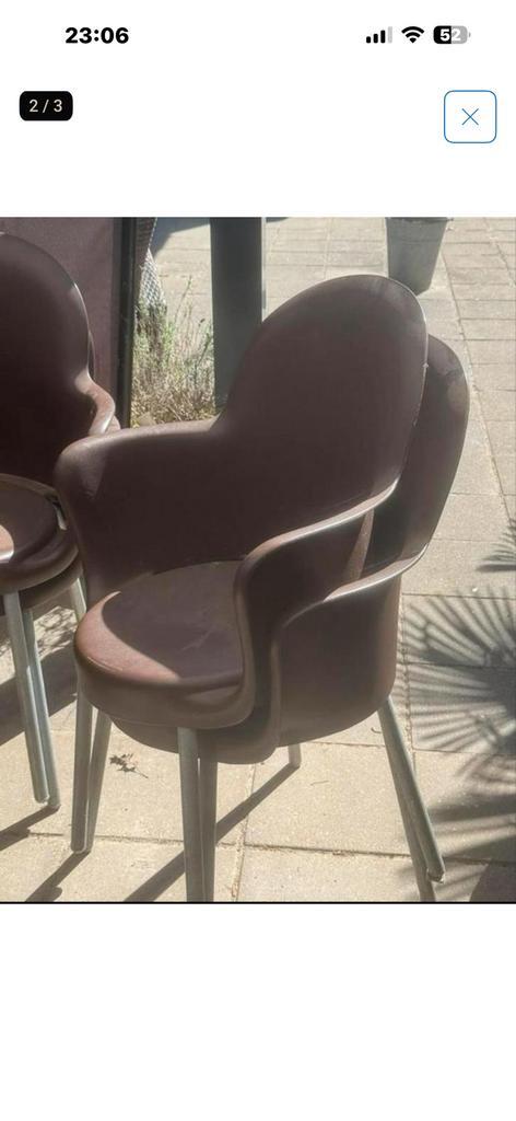 4 GOGO BY MARCELLO ZILIANI - VINTAGE CHAIR, Huis en Inrichting, Stoelen, Zo goed als nieuw, Vier, Kunststof, Bruin, Ophalen