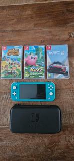 Nintendo switch lite met case en 3 spellen, Ophalen of Verzenden, Zo goed als nieuw